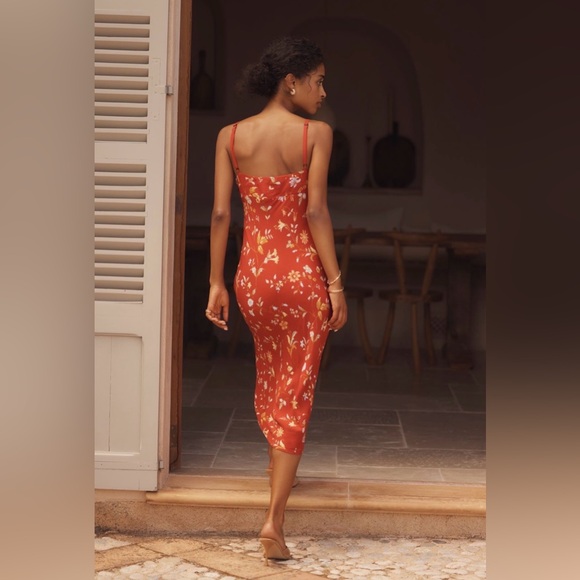 Reformation Camira Sleeveless Crepe Midi Dress - Picture 6 of 6